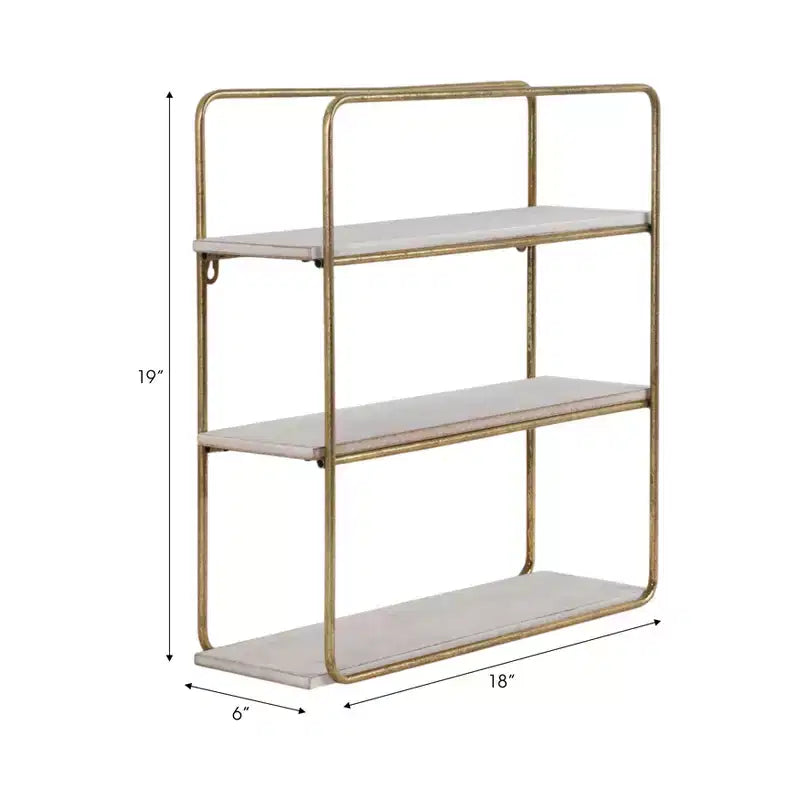 Sagebrook Home Mensole Fluttuanti da Parete in Metallo e Legno, Contenitore e Espositore, Organizzazione Decorativa per Mensole da Parete