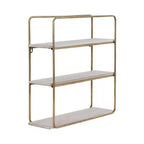 Sagebrook Home Mensole Fluttuanti da Parete in Metallo e Legno, Contenitore e Espositore, Organizzazione Decorativa per Mensole da Parete