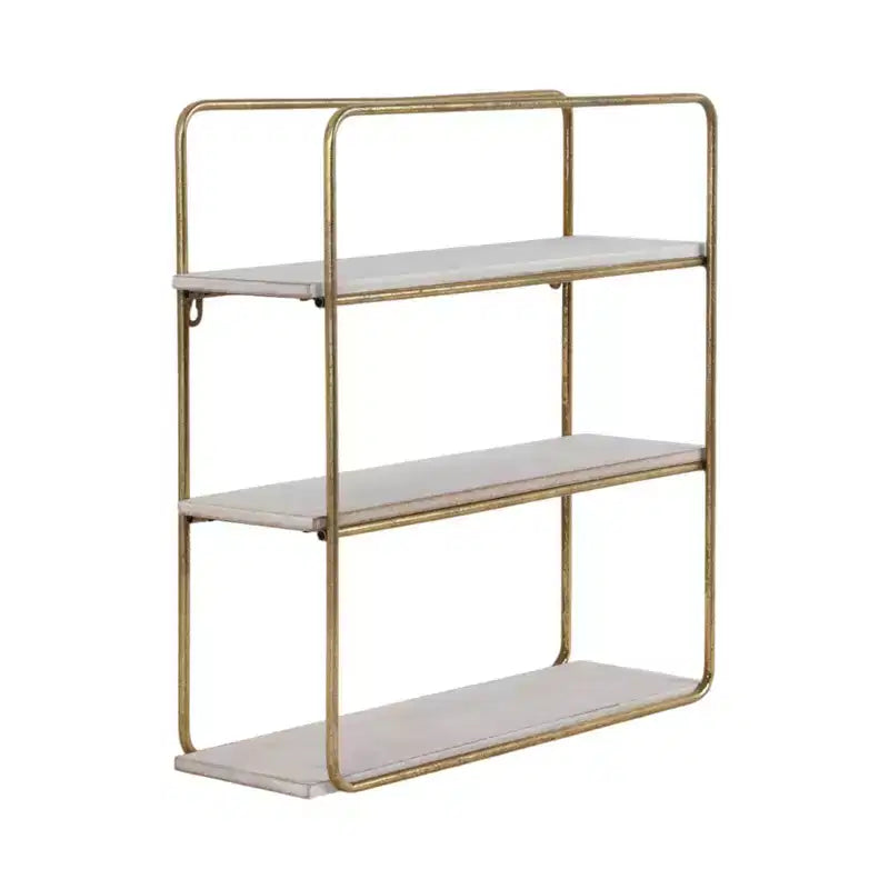 Sagebrook Home Mensole Fluttuanti da Parete in Metallo e Legno, Contenitore e Espositore, Organizzazione Decorativa per Mensole da Parete