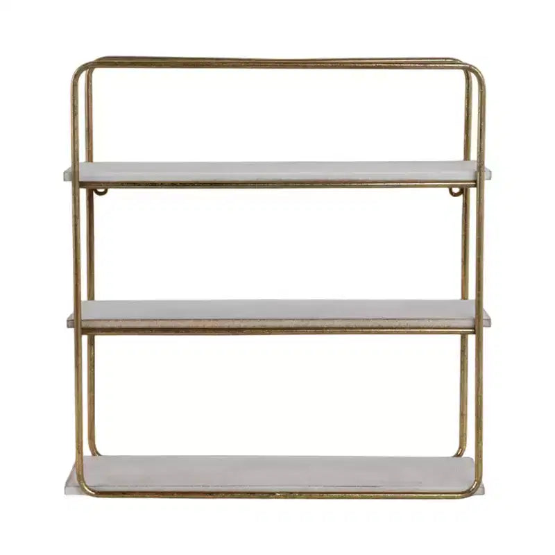 Sagebrook Home Mensole Fluttuanti da Parete in Metallo e Legno, Contenitore e Espositore, Organizzazione Decorativa per Mensole da Parete