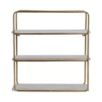 Sagebrook Home Mensole Fluttuanti da Parete in Metallo e Legno, Contenitore e Espositore, Organizzazione Decorativa per Mensole da Parete
