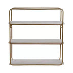 Sagebrook Home Mensole Fluttuanti da Parete in Metallo e Legno, Contenitore e Espositore, Organizzazione Decorativa per Mensole da Parete
