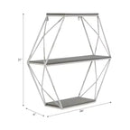 Sagebrook Home Mensole Fluttuanti da Parete in Metallo e Legno, Contenitore e Espositore, Organizzazione Decorativa per Mensole da Parete