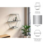 Sagebrook Home Mensole Fluttuanti da Parete in Metallo e Legno, Contenitore e Espositore, Organizzazione Decorativa per Mensole da Parete