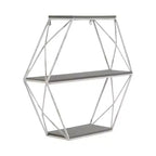 Sagebrook Home Mensole Fluttuanti da Parete in Metallo e Legno, Contenitore e Espositore, Organizzazione Decorativa per Mensole da Parete