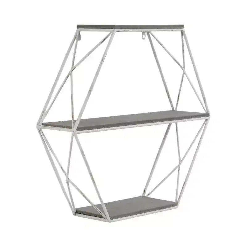 Sagebrook Home Mensole Fluttuanti da Parete in Metallo e Legno, Contenitore e Espositore, Organizzazione Decorativa per Mensole da Parete