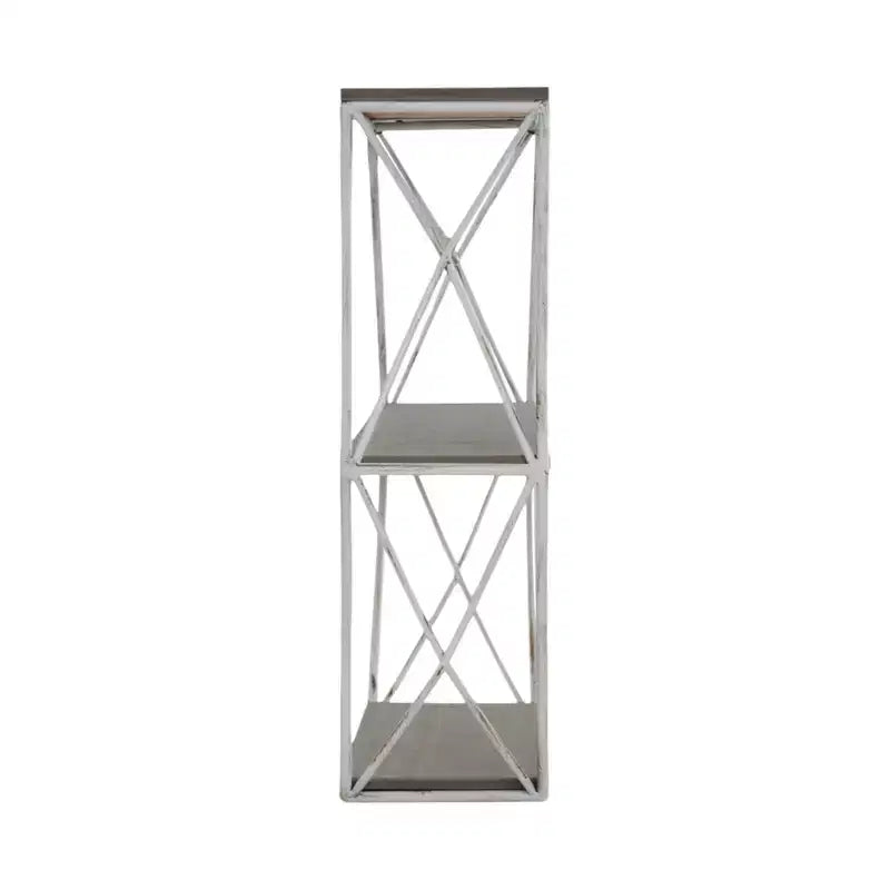 Sagebrook Home Mensole Fluttuanti da Parete in Metallo e Legno, Contenitore e Espositore, Organizzazione Decorativa per Mensole da Parete