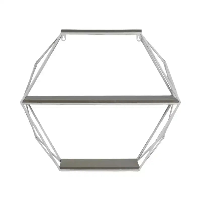 Sagebrook Home Mensole Fluttuanti da Parete in Metallo e Legno, Contenitore e Espositore, Organizzazione Decorativa per Mensole da Parete