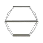 Sagebrook Home Mensole Fluttuanti da Parete in Metallo e Legno, Contenitore e Espositore, Organizzazione Decorativa per Mensole da Parete