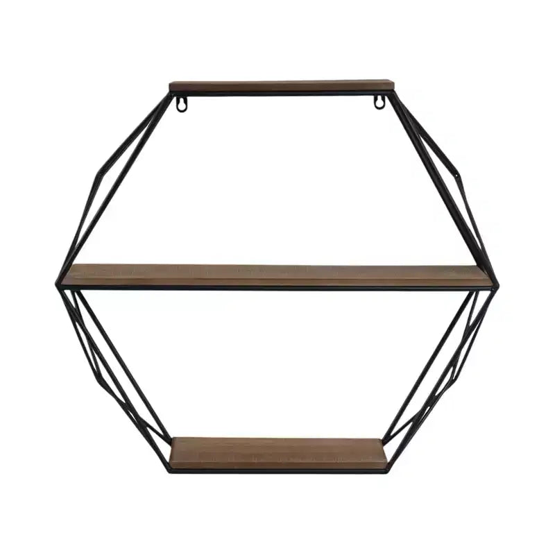 Sagebrook Home Mensole Fluttuanti da Parete in Metallo e Legno, Contenitore e Espositore, Organizzazione Decorativa per Mensole da Parete