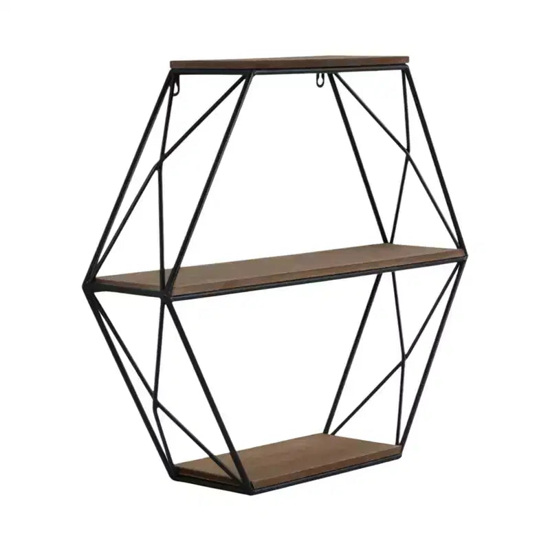 Sagebrook Home Mensole Fluttuanti da Parete in Metallo e Legno, Contenitore e Espositore, Organizzazione Decorativa per Mensole da Parete
