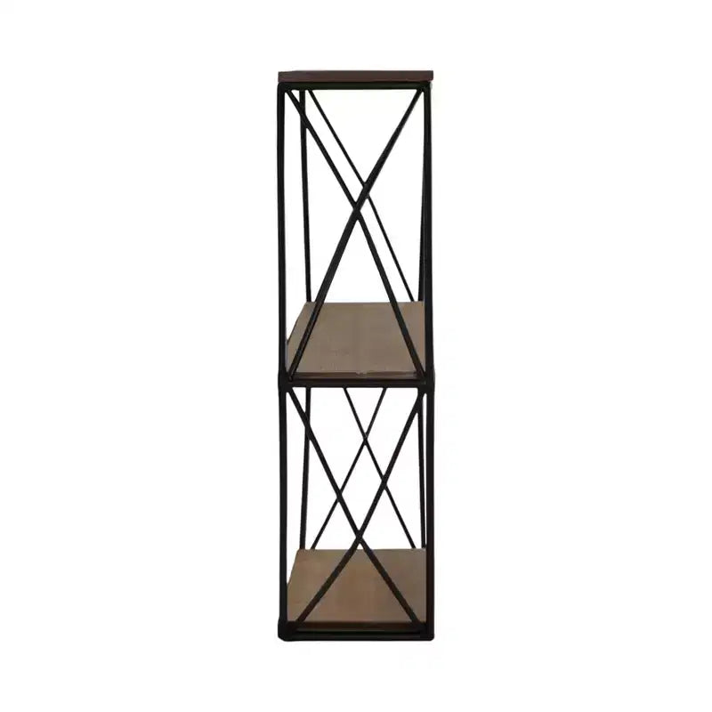 Sagebrook Home Mensole Fluttuanti da Parete in Metallo e Legno, Contenitore e Espositore, Organizzazione Decorativa per Mensole da Parete