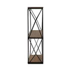 Sagebrook Home Mensole Fluttuanti da Parete in Metallo e Legno, Contenitore e Espositore, Organizzazione Decorativa per Mensole da Parete