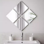 Evideco Articoli per la casa francesi, Set di 4 grandi specchi decorativi autoadesivi, disponibili in 3 forme. Perfetti per l'arredamento moderno delle pareti in qualsiasi stanza.