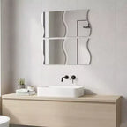 Evideco Articoli per la casa francesi, Set di 4 grandi specchi decorativi autoadesivi, disponibili in 3 forme. Perfetti per l'arredamento moderno delle pareti in qualsiasi stanza.