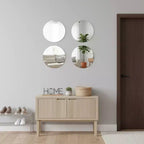 Evideco Articoli per la casa francesi, Set di 4 grandi specchi decorativi autoadesivi, disponibili in 3 forme. Perfetti per l'arredamento moderno delle pareti in qualsiasi stanza.