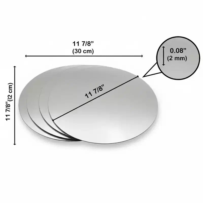 Evideco Articoli per la casa francesi, Set di 4 grandi specchi decorativi autoadesivi, disponibili in 3 forme. Perfetti per l'arredamento moderno delle pareti in qualsiasi stanza.