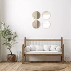 Evideco Articoli per la casa francesi, Set di 4 grandi specchi decorativi autoadesivi, disponibili in 3 forme. Perfetti per l'arredamento moderno delle pareti in qualsiasi stanza.