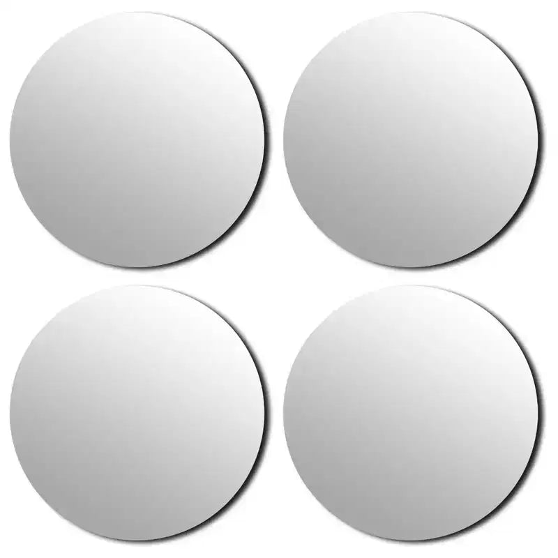 Evideco Articoli per la casa francesi, Set di 4 grandi specchi decorativi autoadesivi, disponibili in 3 forme. Perfetti per l'arredamento moderno delle pareti in qualsiasi stanza.