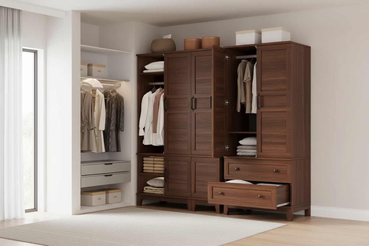 Solid Wood Wardrobe - Ultra HD